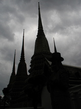 Hatted guards and temple spires